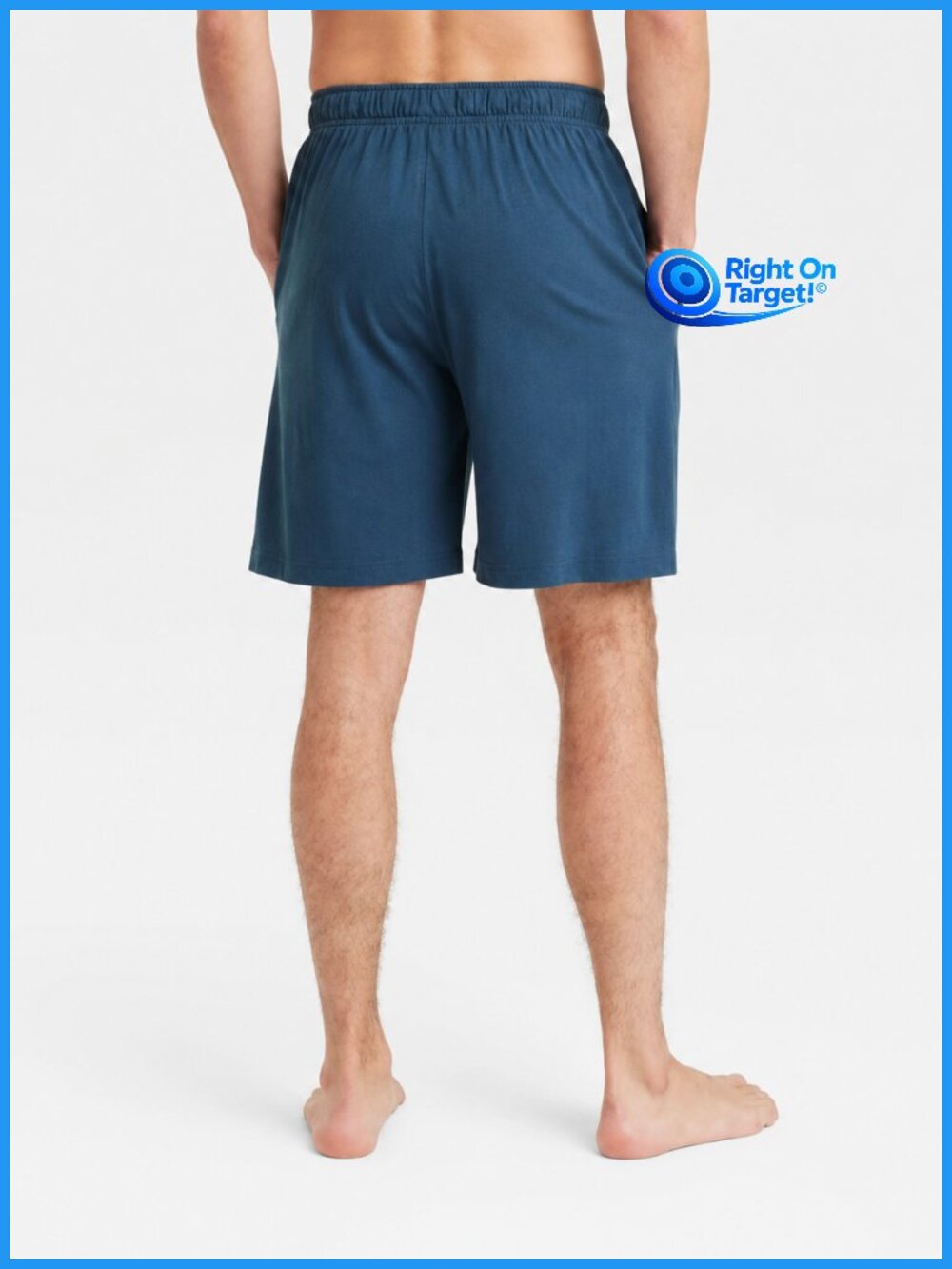 Small - Mens 9in Knit Pajama Shorts - Goodfellow Co - Dark Blue - Picture 2 of 5